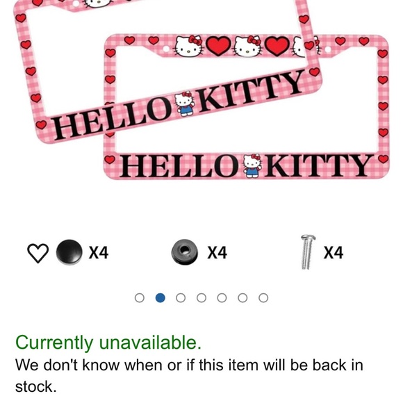Hello Kitty License Plate Covers (x2) - Picture 4 of 6